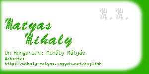 matyas mihaly business card